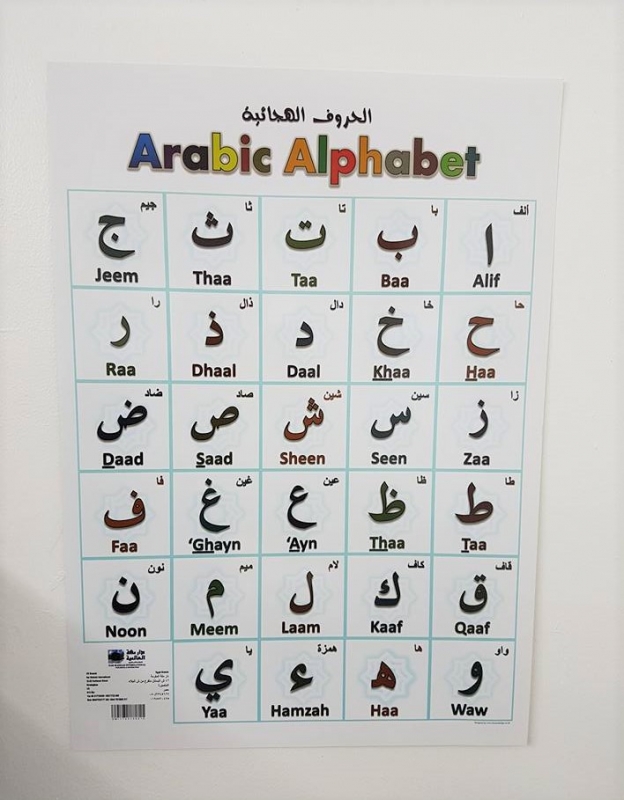 Arabic Alphabet Colour Poster - Dar Makkah