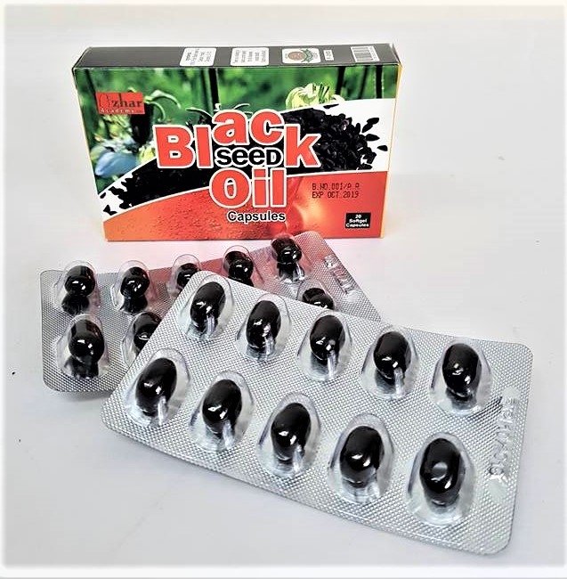 100% Cold Pressed Black Seed Oil Capsules (20 Capsules) (Kalwanji Nigella) 